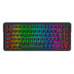 Teclado Gamer Redragon K673 Ucal Magnetico LED RGB 75%, Teclado Mecánico, Redragon Red, Alámbrico, USB, Negro, Español