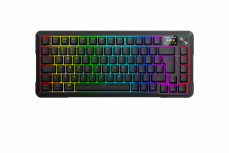 Teclado Gamer Redragon Ucal LCD Pro LED RGB 75%, Teclado Mecánico, Linear, Alámbrico/Inalámbrico, USB/Bluetooth, Negro, Español