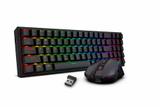 Kit Gamer de Teclado y Mouse Redragon S136, Alámbrico/Inalámbrico, RF Inalámbrico/Bluetooth, Negro, Español