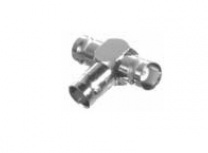 RF Industries Conector Coaxial en T BNC Hembra - BNC Hembra, Plata