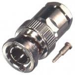 RF Industries Conector Coaxial BNC Macho, Níquel