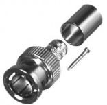 RF Industries Conector Coaxial BNC Macho, Níquel