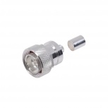 RF Industries Conector Coaxiales DIN 7-16 Macho, Plata