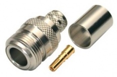 RF Industries Conector Coaxial N Hembra, Plata