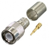 RF Industries Conector Coaxial RF TNC Macho, Plata
