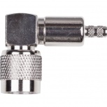 RF Industries Conector Coaxial TNC Macho, Ángulo Recto, para RG-58/U, Niquel