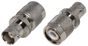 RF Industries Conector Coaxial TNC Macho - BNC Hembra, Plata