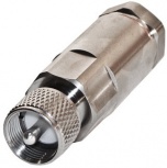RF Industries Conector Coaxial UHF Macho, Plata