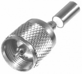 RF Industries Conector Coaxial de Anillo Plegable UHF Macho, Plata