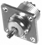 RF Industries Conector Coaxial UHF Hembra, Plata