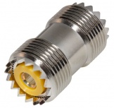 RF Industries Conector Coaxial de Barril UHF Hembra - UHF Hembra, Plata