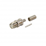 RF Industries Conector Coaxial de Anillo Plegable Mini UHF Hembra, Bronce