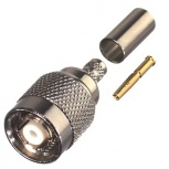 RF Industries Conector Coaxial de Anillo Plegable TNC Macho, Plata