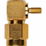RF Industries Conector SMA Macho, Angulo Recto, Anillo plegable, para RG-174/U