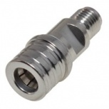 RF Industries Adaptador de Bajo PIM QMA Macho - SMA Hembra, Bronce Blanco/Oro/Teflón