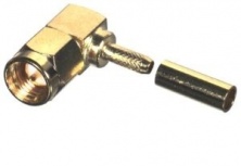 RF Industries Conector Coaxial de Anillo Plegable SMA Macho, Oro
