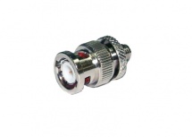 RF Industries Conector Coaxial BNC Macho - SMA Hembra, Metálico