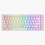 Teclado Gamer RK Royal Kludge RK84 LED RGB 75%, Teclado Mecánico, Cherry MX Red, Inalámbrico, USB/Bluetooth, Blanco, Español 