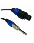 Romms Cable Extensión AUX 6.5mm Macho - Speakon Macho, 6 Metros, Negro/Azul
