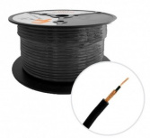 Romms Bobina de Cable para Micrófono, 20 AWG, 100 Metros, Negro
