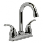 Rugo Llave Mezcladora para Lavabo de Baño 24-IG, 4", 250 gr/cm², Cromo