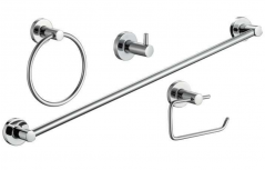 Rugo Juego de Accesorios para Baño JE07C, 4 Piezas, Acero Inoxidable