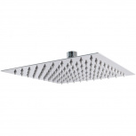 Rugo Regadera Tipo Lluvia, Diámetro 15.2 cm, Metal/Acero Inoxidable, No Incluye Brazo y Chapetón