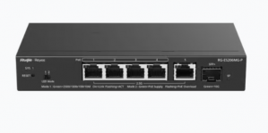 Switch Ruijie RG-ES206MG-P, 4 Puertos 2.5G Ethernet 100/1000/2500 4 x PoE+ 67W 4 x PoE+ 67W, 1 Puertos SFP+, 45 Gbit/s, Administrado