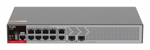 Switch Ruijie Gigabit Ethernet RG-S2915-10GT2MS-P-L, 8 Puertos PoE+ 10/100/1000Mbps + 2 Puertos SFP Uplink, 125W, 30 Gbit/s, 16000 Entradas - Administrable