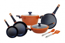 Salty Batería de Cocina STY9009Q, Aluminio, Antiadherente, 9 Piezas