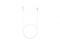 Samsung Cable USB A Macho - USB C/Micro-USB B Macho, 1.5 Metros, Blanco