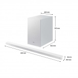 Samsung Barra de Sonido con Subwoofer HW-S701D, Bluetooth, Alámbrico/Inalámbrico, 3.1, 250W RMS  image
