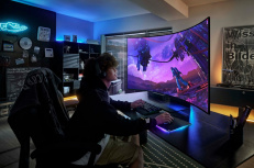 Monitor Gamer Curvo Samsung Odyssey Ark G97NC LED 55", 3840x2160 4K Ultra HD, FreeSync, 165Hz, HDMI/DisplayPort, Bocinas Integradas, Negro  image