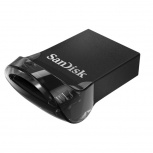 Memoria USB SanDisk Ultra Fit, 256GB, USB 3.0, Lectura 130MB/s, Negro