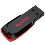 Memoria USB SanDisk Cruzer Blade, 32GB, USB A 2.0, Negro/Rojo image