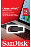 Memoria USB SanDisk Cruzer Blade CZ50, 32GB, USB-A 2.0, Lectura 150MB/s, Negro/Rojo image