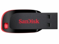 Memoria USB SanDisk Cruzer Blade CZ50, 32GB, USB-A 2.0, Lectura 150MB/s, Negro/Rojo image