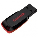 Memoria USB SanDisk Cruzer Blade CZ50, 64GB, USB-A 2.0, Lectura 150MB/s, Negro/Rojo image