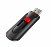 Memoria USB SanDisk Cruzer Glide, 64GB, USB 2.0, Negro/Rojo image