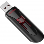 Memoria USB SanDisk Cruzer Glide, 128GB, USB 3.0, Negro/Rojo image