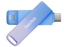 Memoria USB SanDisk Creator, 256GB, USB-C 3.0, Lectura 400MB/s, Azul/Morado