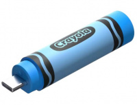 Memoria USB SanDisk Crayola, 64GB, USB-C 3.0, Lectura 300MB/s, Azul
