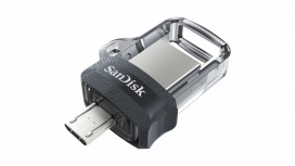 Memoria USB SanDisk Ultra Dual Drive m3.0, 16GB, USB-A/Micro-USB 3.0, Lectura 130MB/s, Gris image