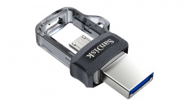 Memoria USB SanDisk Ultra Dual Drive M3.0, 128GB, USB-A/Micro-USB 3.0, Lectura 150MB/s, Gris image