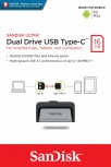 Memoria USB SanDisk Ultra Dual Drive, 16GB, USB C 3.0, Lectura 130MB/s, Plata image