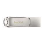 Memoria USB Sandisk Ultra Dual Drive Luxe, 128GB, USB C, Lectura 150MB/s, Plata image