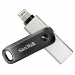 Memoria USB SanDisk iXpand Go, 256GB, USB 3.2/Lightning, Gris