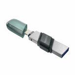 Memoria USB SanDisk iXpand Flip, 64GB, USB-A/Lightning, Plata image