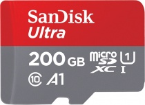 Memoria Flash SanDisk Ultra A1, 200GB MicroSDXC Clase 10, con Adaptador