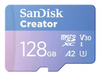 Memoria Flash SanDisk Creator, 128GB MicroSDXC UHS-I Clase 10, con Adaptador